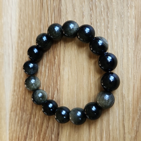 Hand Crafted Jewelry - Golden Obsidian Gemstone Beads Bracelet